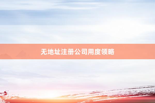 无地址注册公司用度领略