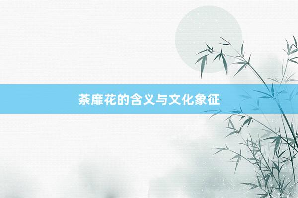 荼靡花的含义与文化象征